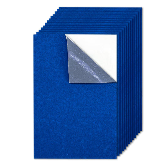 12PCS Self Adhesive Felt Sheets, Royal Blue Felt Fabric with Adhesive Backing, Stiff Sticky Felt, 11.8 x 7.9 inches Felt Sheets for Drawer Liner for Jewelry Box,Art Craft Making, DIY(A4 Size, Royal Bl