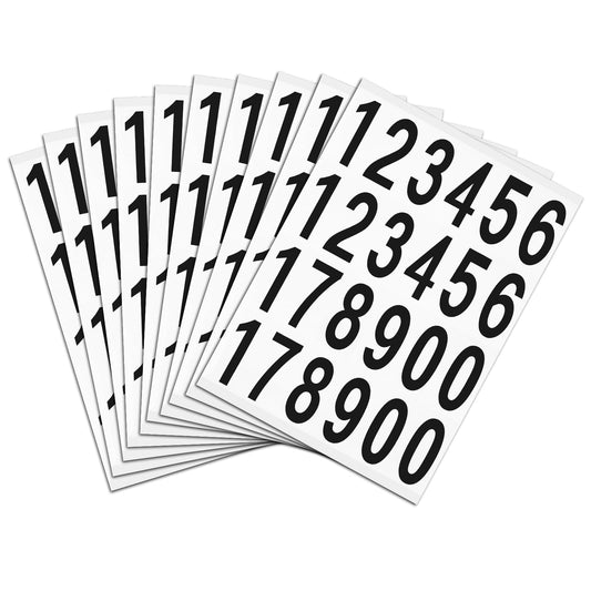 240 Pieces Mailbox Numbers Stickers Black Vinyl Numbers Stickers Waterproof Self Adhesive Vinyl Numbers Stickers Decals for Residence and Mailbox Signs (2 Inch, Black)