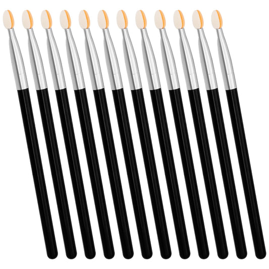 12 Pieces Makeup Brushes, Eyeshadow Applicators Double Sided Reusable Eye Makeup Brushes Shadow Brush Applicator Tool Set for Women and Girls