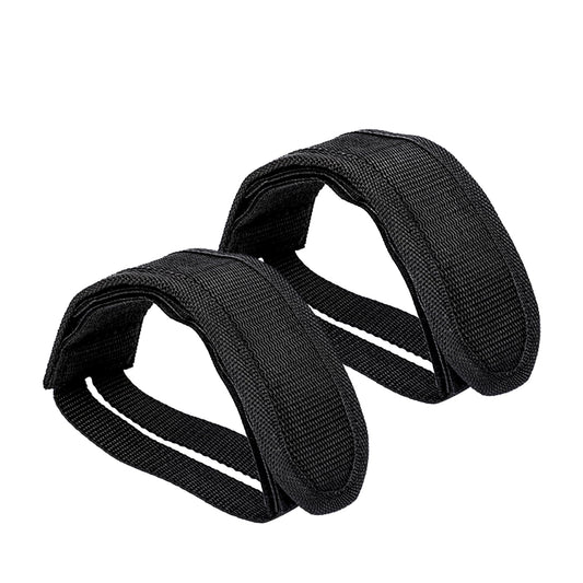 2 Pcs Bike Pedal Strap Toe Clips Straps Tape Black Universal Bike Feet Strap Adjustable Anti-Slip Double Adhesive Bike Feet Straps Biking Accessory
