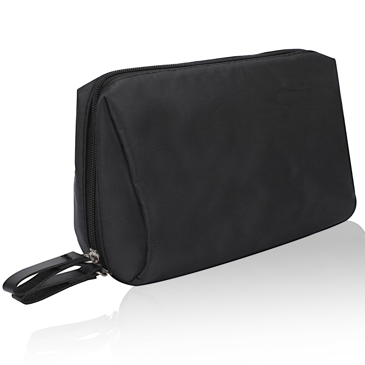 KALIONE Small Makeup Bag for Purse Portable Cosmetic Bag Zipper Makeup Pouch Waterproof Makeup Bag for Women, Black, Mini Storage Bag