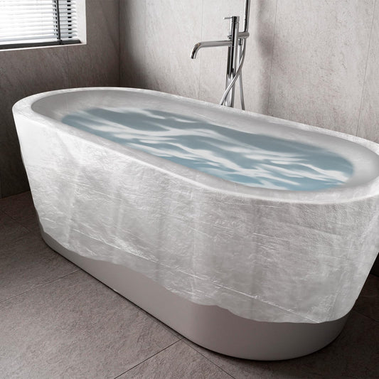 2 PCS Bathtub Liner Bathtub Cover Large Size 260x120 cm Bathtub Covers Liner Individual Pack Bath Tub Liner Bag Portable Bath Tub Liner Plastic Bag for Travel Salon Household Hotel