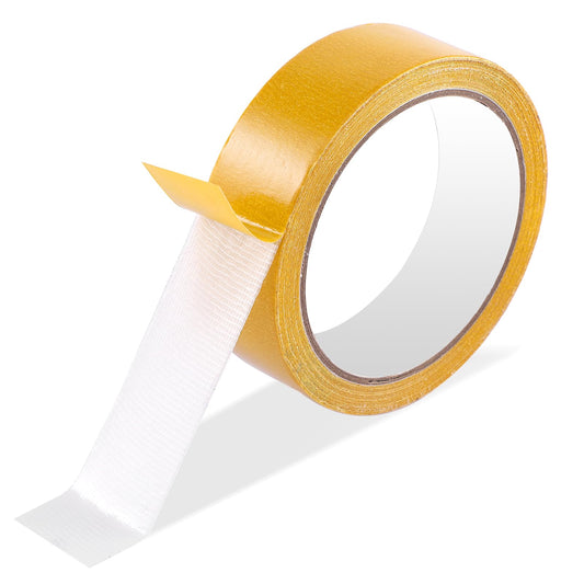 Fabric Tape, Double Sided Mesh Carpet Tape 1.18In x 33FT (10m) Heavy Duty Mounting Tape Extra Strong Adhesive Multifunctional Fiberglass Clear Tape for Clothes Carpet Crafts Multiple Surfaces