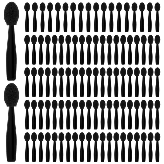 Eyeshadow Applicators, 100PCS Disposable Eyeshadow Brush Set Dual Sides Eye Shadow Brushes Mini Portable Travel Eye Shadow Applicator Sticks Multipurpose Eye Makeup Brushes with Sponge Tip for Women