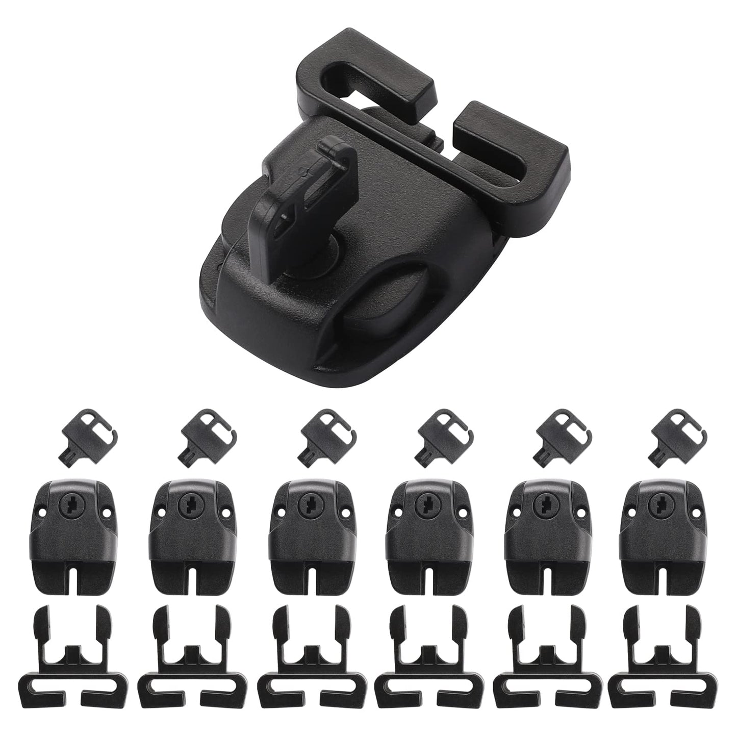 6 Pack Spa Hot Tub Cover Clips Hot Tub Cover Latch Replacement Clips Key Spa Cover Latches Clip Locks with Keys Hot Tub Accessories