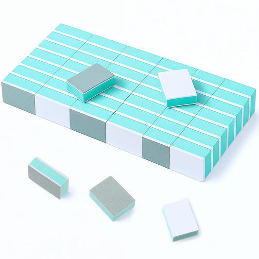 Mini Nail Buffer, 50 Pack Nail Buffer Block and Shine Kit Mini Buffers Block Smoother Buffers Blocks Professional Manicure File Blocks for Polishing Smooth Shiny Natural Nails, 1000/4000 Grit (Green)