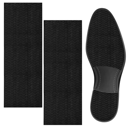 2 Pack Heel Grips for Womens Shoes Adhesive Non Slip Heel Grips Shoe Gummi Non Slip Shoe Pads for Bottom of Shoes for Women & Men Heels Trainers Treads Boots (10.6 x 3.9inches, Black)