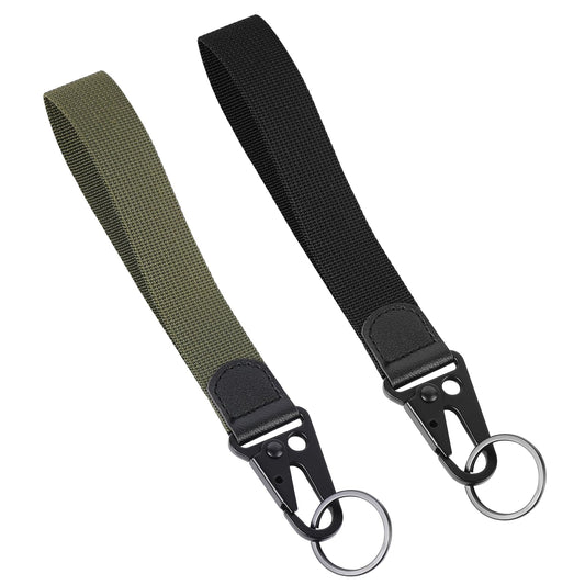 KALIONE 2 Packs Wrist Lanyard for Keys, Keychain Wristlet, Nylon Straps with Key Ring, Lanyards for Keys, Short Lanyard, Car Key Lanyard, Keychain Lanyard for Women Men