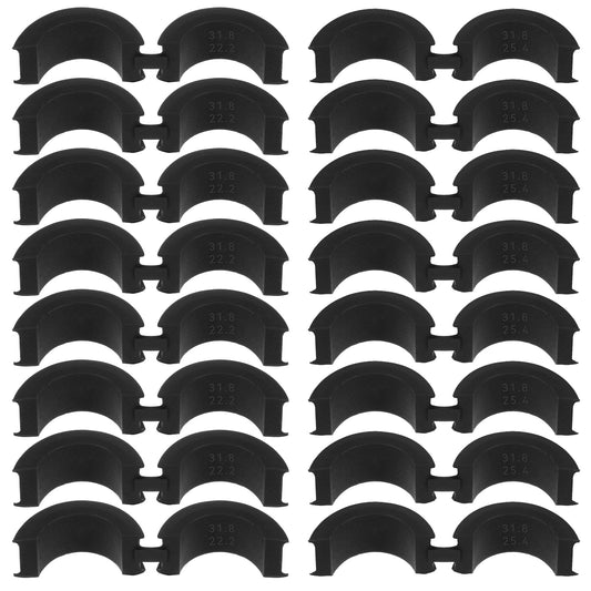 Bicycle Handlebar Rubber Gasket Fits 22.2/25.4 To 31.8 mm , 16 Pcs Anti-Vibration Anti-Slip Handlebar Stem Shim Spacer Adapters Bike Handlebar Extender Bike Stem Spacers for Mountain Road Bikes