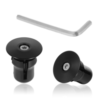 QfwdfcTrenz 2Pcs Cycling Bar End Plugs, Aluminum Bikes Bar Ends Black Bicycle Grip Road Bike Handlebars Plug Handlebar Plugs for Most Bicycles Road Mountain Bikes