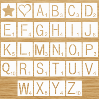 28 PCS 5.8 Inch Letter Stencils for Painting Reusable Plastic Stencils on Wood Letters and Numbers Stencils Large Alphabet Stencils for Wall Art Drawing Craft DIY Writing