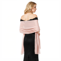 SynHHergyx Pink Chiffon Shawl, Light Pink Shawl Wrap Soft Chiffon Scarve Silky Bridal Scarf, Elegant Sheer Shawls for Evening Dresses Women Wedding Party Bridesmaid Gifts