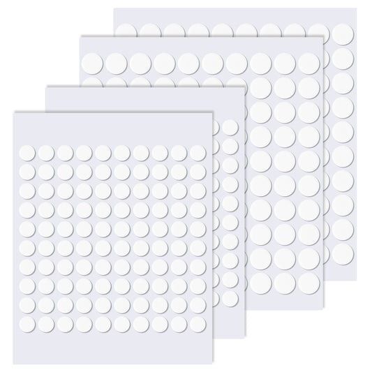 SynHHergyx 400Pcs Clear Double Sided Sticky Dots 6mm/10mm Round Adhesive Tape Dots Waterproof Sticky Circles Dot Stickers Removable for Art Craft DIY Festival Decoration Office Supply