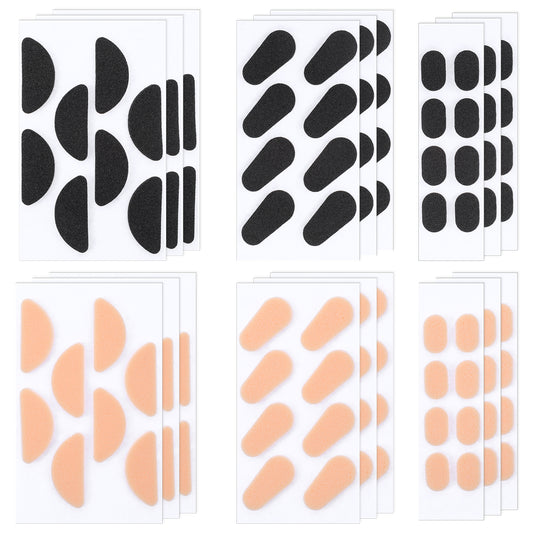 144 Pcs Eyeglass Nose Pads, Nose Pads Soft Foam, Soft Foam Nose Pads, Soft Silicone Adhesive Air Chamber Glasses Nose Pads, Self-Adhesive Anti-Slip Soft Foam Glasses Nose Pads for Glasses, 1.5mm