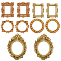 10PCS Tiny Picture Frames, Mini Picture Frames Gold Vintage Miniature Picture-Frame Antique Resin Oval Rectangle Wall Hanging Display Table Frame for Jewelry DIY Crafts Party Wedding Decoration