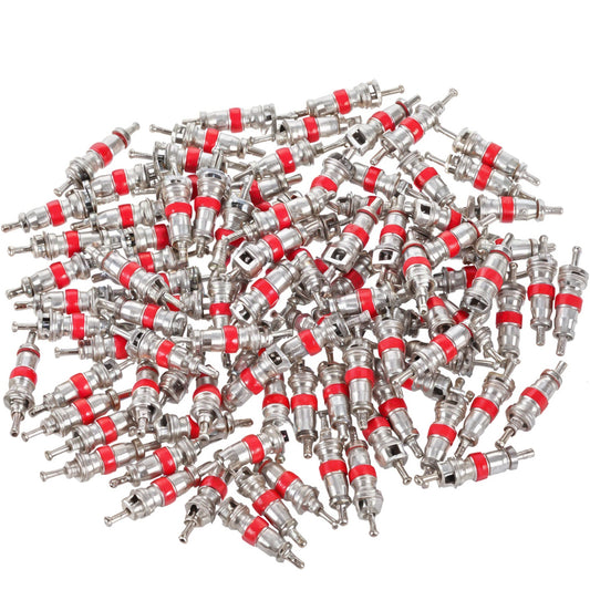 100Pcs Premium Tyre Tire Valve Cores, American/US Valve Stems Core Valve Stem Core Part Replacement for Most Automotive, RV, ATV & Air Conditioning, Tire Remover Replacement
