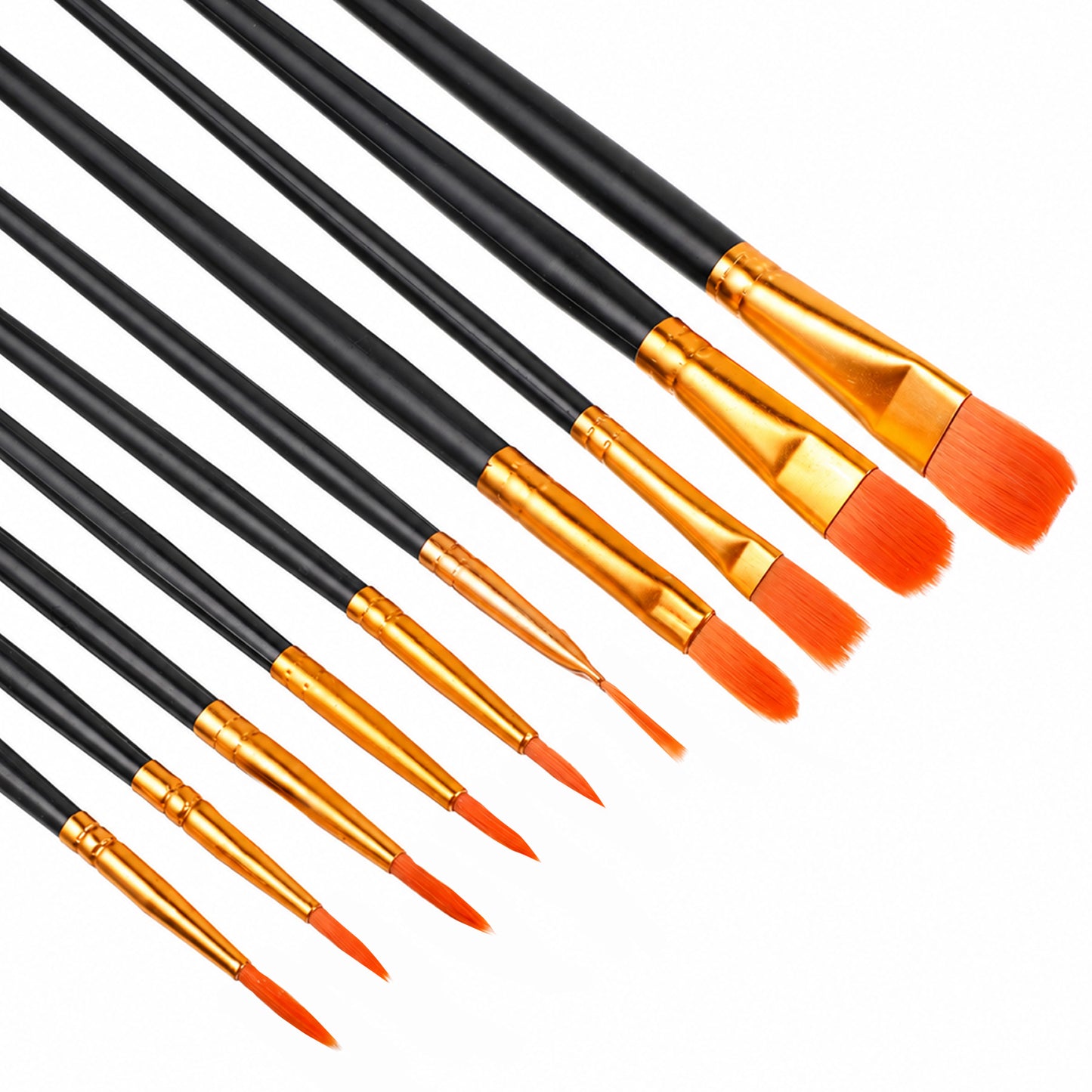10 Pcs Artist Brushes Professional Watercolor Brushes Set for Watercolor, Acrylic, Oil Painting, Rock Paintings, Face Painting