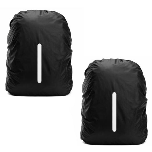 Xthrotsenk 2Pcs Waterproof Rain Cover for Backpack Rain Cover Reflective Backpack Covers Outdoor Pack Covers Raincover for Hiking Camping Cycling with Reflective Strip