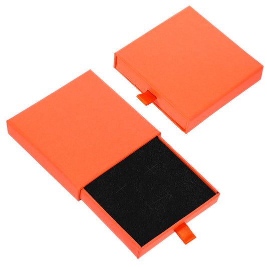 2 Pack Jewelry Gift Boxes, Cardboard Jewelry Boxes, Bracelet Gift Boxes, Thick Paper Boxes, 3.1x3.1x0.7 Inch Small Gift Boxes, Square Necklace Earring Bracelet Gift Boxes, Kraft Empty Jewellery Boxes