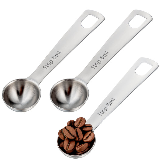 3 Pcs Teaspoon Measuring Spoons Stainless Steel 5ml Small Mini Teaspoon Metal Measuring Spoons for Kitchen Cooking Kitchen CookingSpoon CoffeeSpoon, CreatineSpoon, SteelScoopers Protein Teaspoons