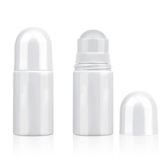 Sliverdew 2Pcs 1.7oz /50ml Roll-on Bottles Empty Refillable Roller Bottle Reusable Leak-Proof DIY Deodorant Containers Plastic Roller Bottle for Essential Oil Perfumes Balms
