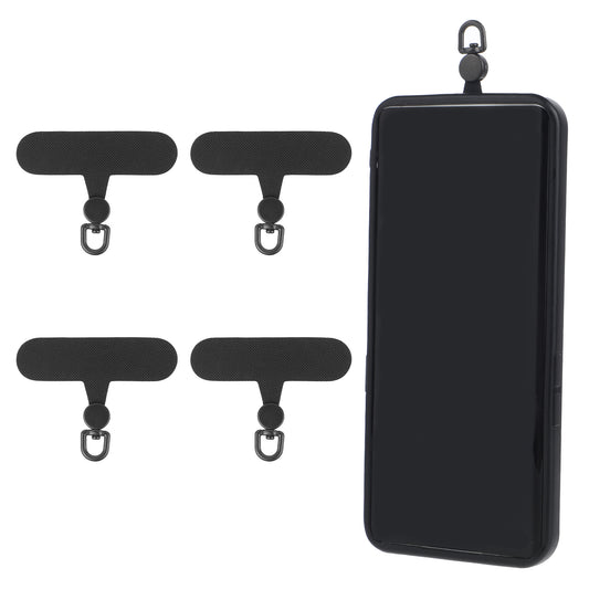 salbsever 5 Pcs Universal Phone Tether Tabs,Safety Lanyard Patch Cellphone Lanyard Patch Phone Strap Replacement Part for Most Cell Phone Cases Black