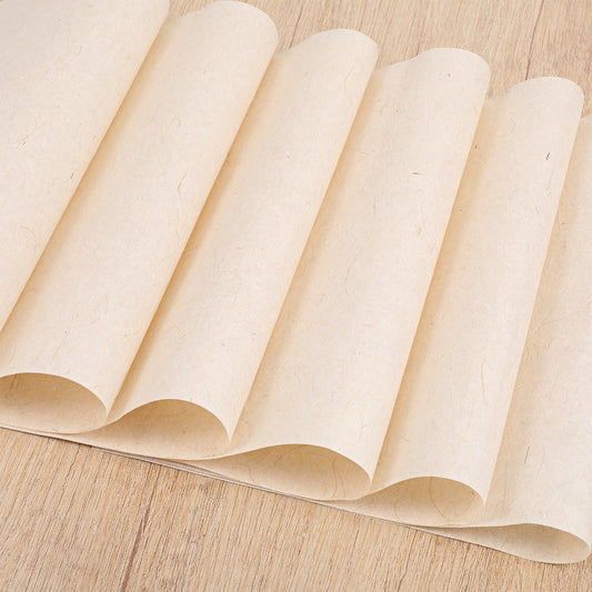 20 Sheets Mulberry Paper Sheets for Decoupage, A4 Nature Color RicePaper for Crafts Writing Drawing and Scrapbooking
