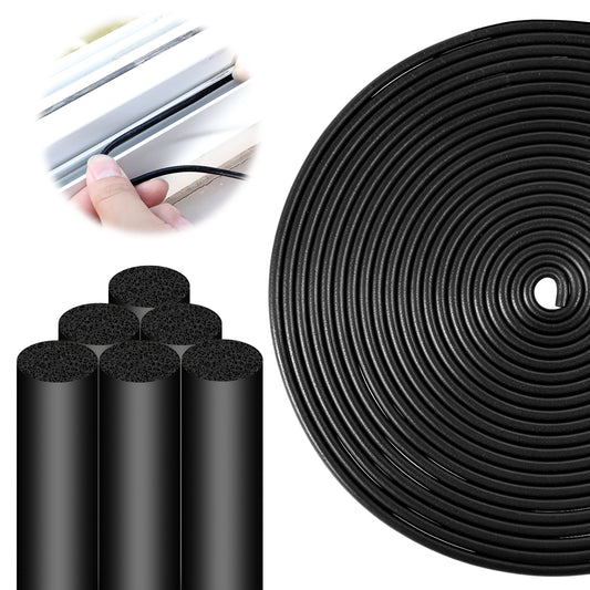 16.4 Ft Backer Rod 1/8 Inch Black Rubber Caulk Saver Foam Backer Rod Concrete Expansion Joint Filler for Gaps and Joints 3mm Diameter x 5m Length