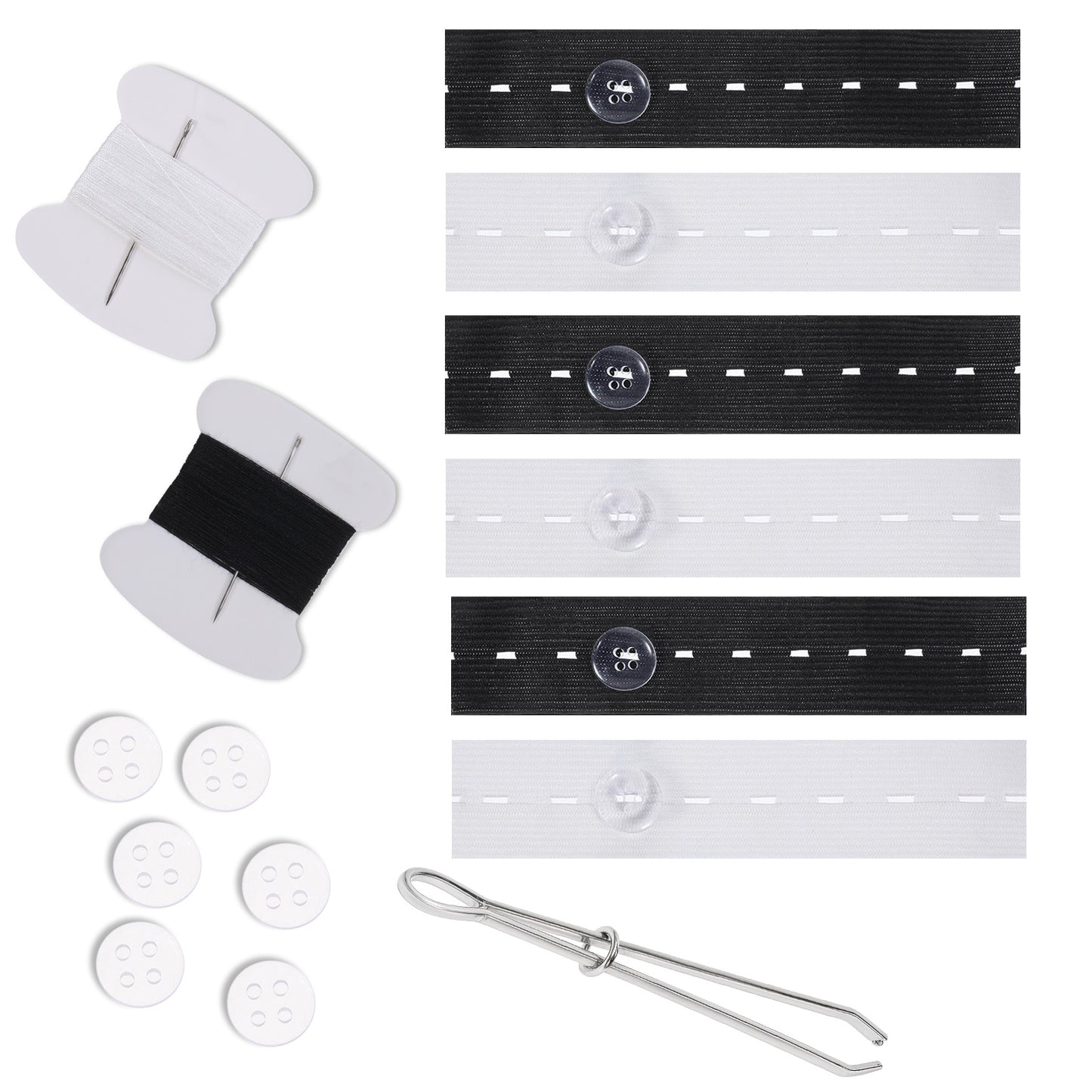 Trinkrittey 12 Pack Pant Waist Tightener, Jeans Button Tightener Adjustable Waistband Tightener Waist Tightener for Jeans Pants Elastic Waist Tightener for Women Men