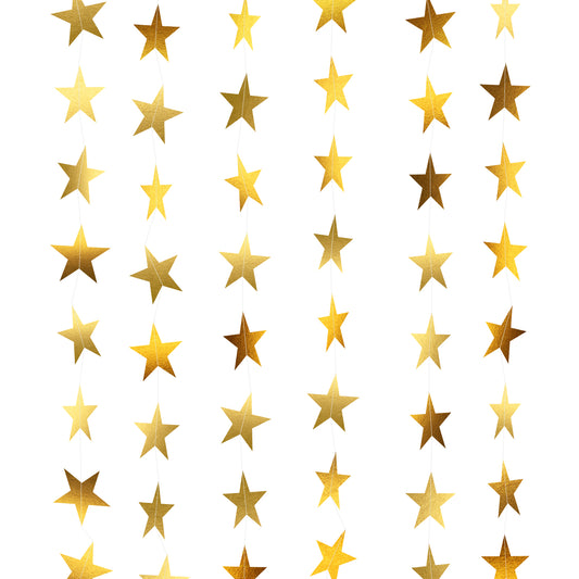 3pcs Mirror Gold Star Garland