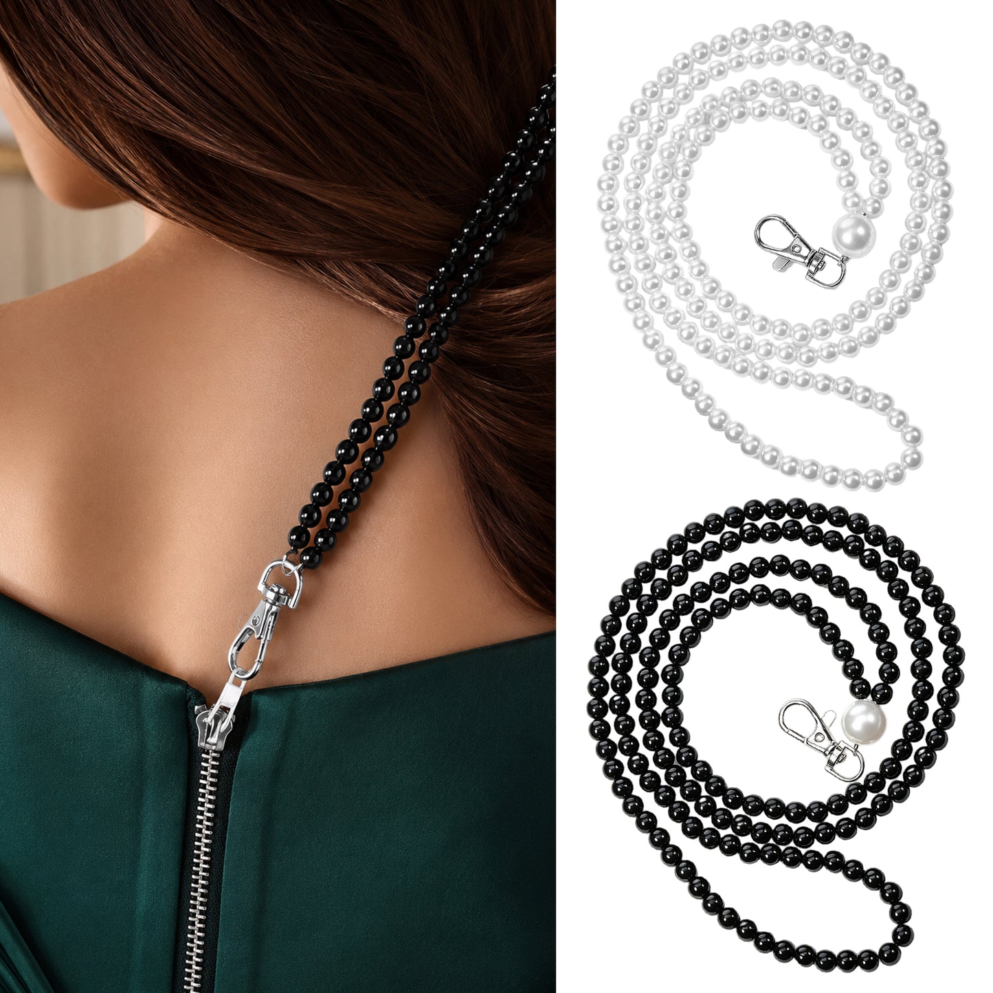 Zipper Helper Pull for Dresses Peal Beaded Dress Zipper Helper Tool