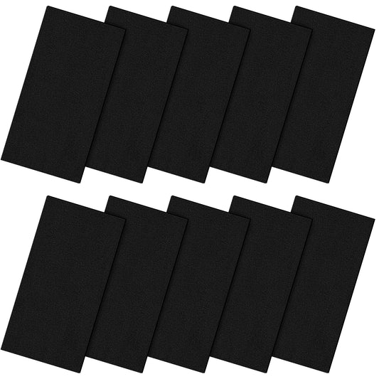 10Pcs Nylon Repair Patches 7.87 x 3.93 inch Self-Adhesive and Waterproof Fabric Patch Repair Tape Lightweight Tent Patch Kit for Clothing Down Jacket Clothes Bag(20 x 10 cm, Black)