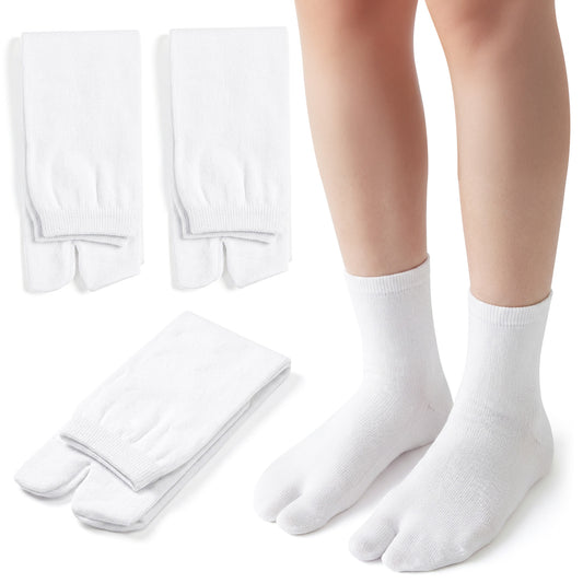 SynHHergyx Tabi Socks, 3 Pairs Cotton Flip Flop Socks Elastic Japanese Split Toe Sock for Women Men Unisex