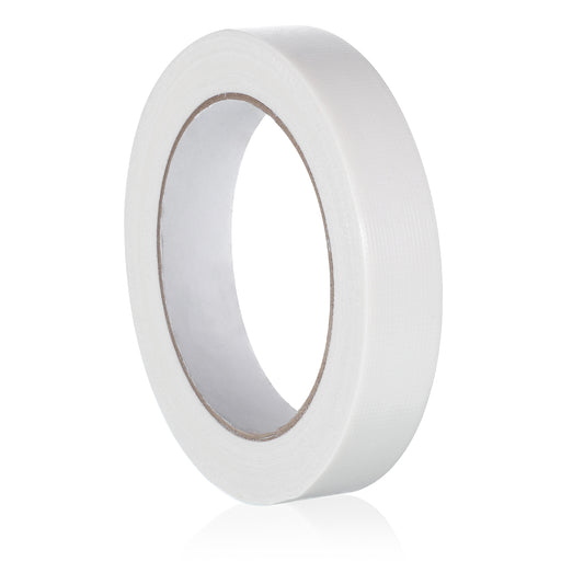 Skrfren 2cm X 30 Yd White Gaffer Tape, Professional Premium Grade Gaffer Tape No Residue Hand Tear Self-Adhesive GafferTape Industrial Grade White Duct Tapes for Labeling, Cable, Stage, Photo Studio
