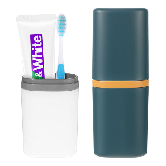 2PCS Travel Toothbrush Case,Portable Toothbrush Travel Case Multifuction Travel Toothbrush Holder Long 7.7 Inch Toothbrush Holders with Cover Toothbrush Travel Case for Camping Business Trip Bathroom