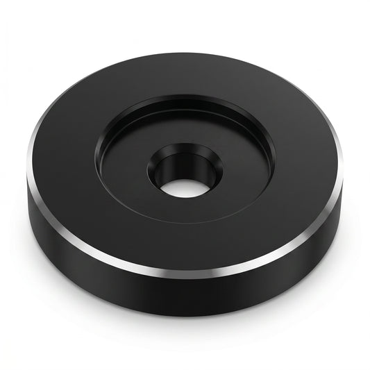 45 Record Adapter 45 Rpm Adapter for 7 Inch Vinyl Record Player and Technics Turntables Aluminum Records Accessories (Black)