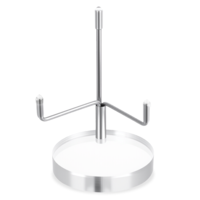 Adjustable Metal Arm Display Stand Easel with Round Acrylic Base Small Display Easel Holder for Crystal Seashell Geodes Rock Small Collection (Silver, 2 x 2 x 3 Inch)