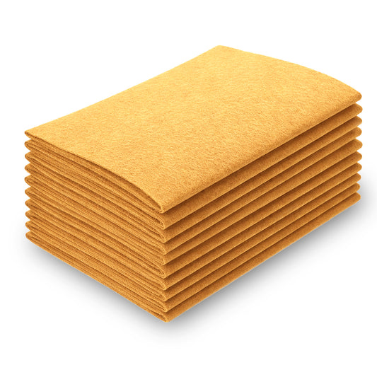 Light Brown Felt Sheets for Crafts, 10 Pieces 8" X 12" Felt Fabric Sheet Soft Craft Felts Paper Stiff Felts Sheets for DIY Crafts Sewing Quilting Project Patchwork