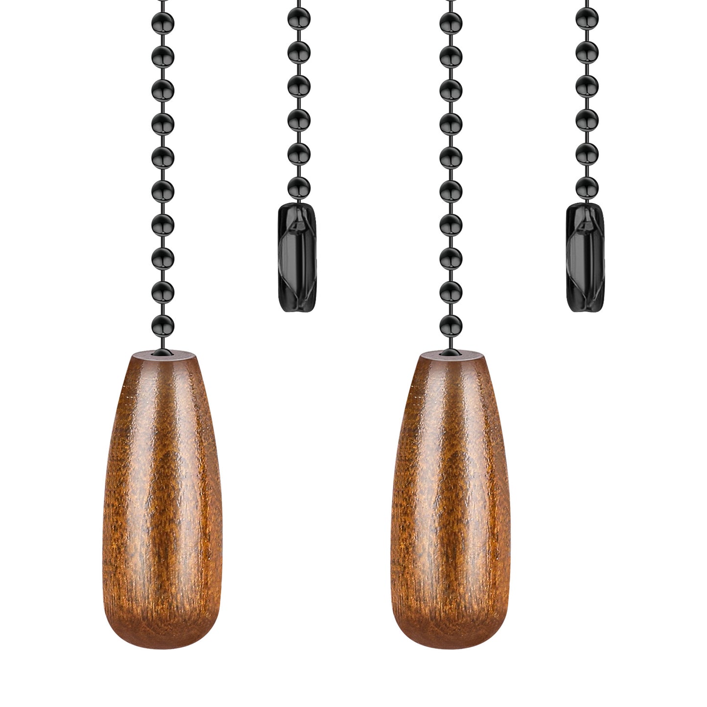 Xthrotsenk 2 Pcs Ceiling Fan Pull Chain Extende, Wooden Fan and Light Pulls Chain Extension, Decorative Pendant Extender Ornament for Ceiling Light Lamp