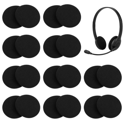20 Packs Headphone Earpads, 60mm Black Sponge Headphone Ear Covers
