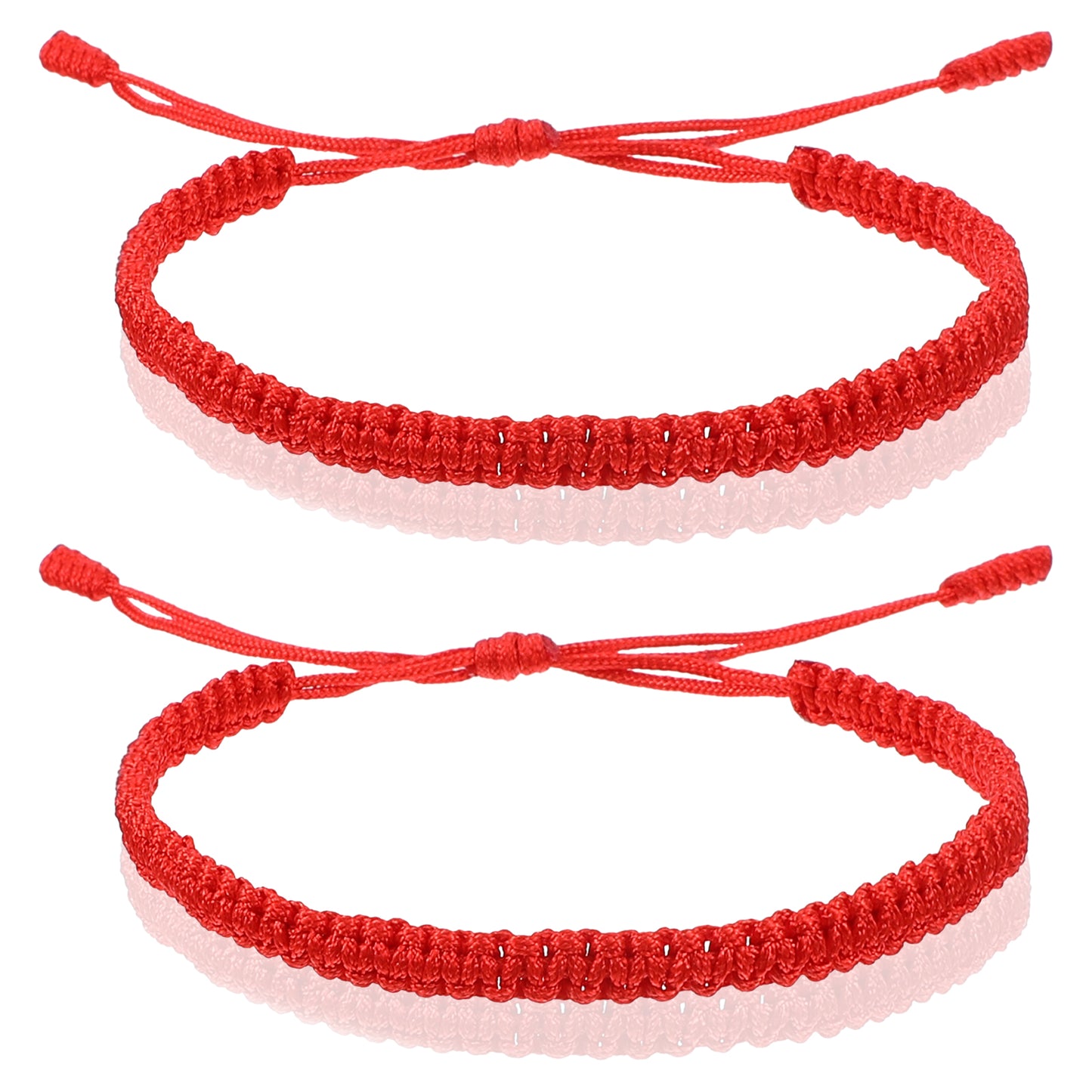 InnoHHustle 2 Pcs Red String Bracelet Handmade Red Bracelet Adjustable Protection Bracelets Protection Pulsera for Women Men Brother and Sister
