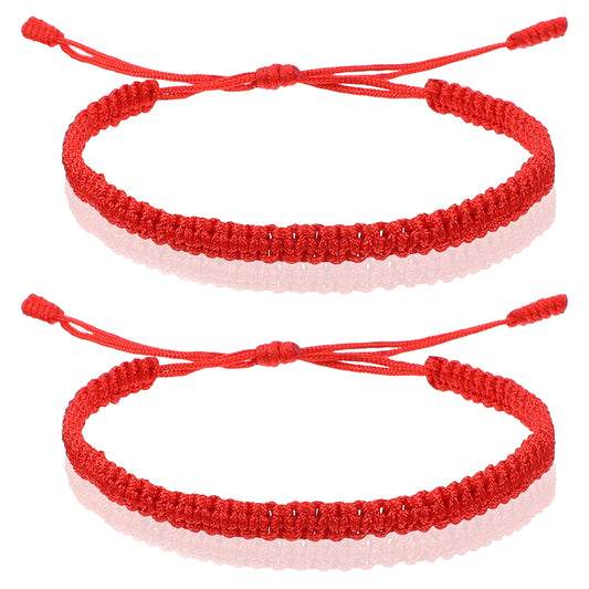 InnoHHustle 2 Pcs Red String Bracelet Handmade Red Bracelet Adjustable Protection Bracelets Protection Pulsera for Women Men Brother and Sister