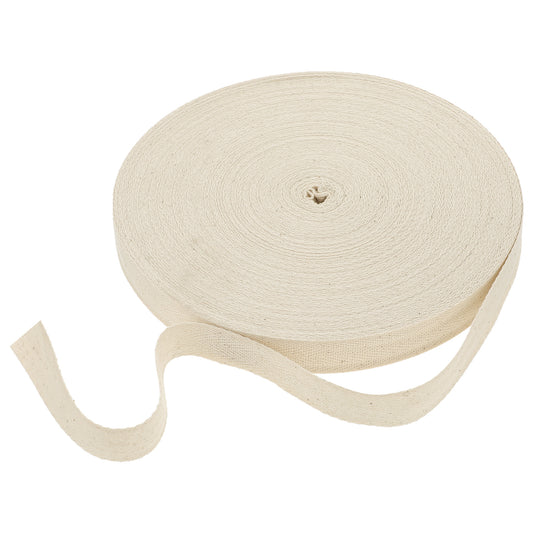 Cotton Twill Tape Ribbon 3/4 Inch 55 Yards Soft Natural Herringbone Webbing Tape Roll Twill, Natural Linen Ribbon for Crafts, Blanket Binding Ribbon Beige Linen Fabric Ribbon Bias Book Binding Tape