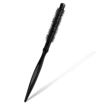 1 Inch Mini Round Hair Brush for Blow Out, Quiff Styling, Travel - Portable With Stiff Nylon Bristles for Wet, Dry, Short, Fine Hair, Bangs, Blowout Volume