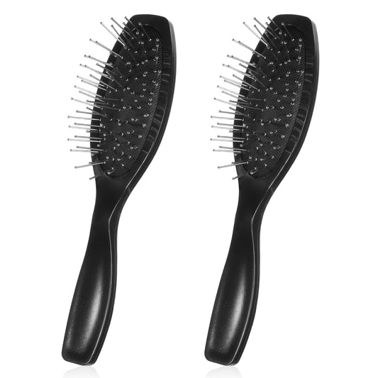 2 Pack Wig Wire Brush Metal Hair Brush Portable Stainless Steel Professional Synthetic Hair Brush Detangling Brush Hair Extension Combs for Wigs Women