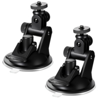 Qulkws 2PCS Dash Cam Suction Cup Mounts, Car Camera Mount, Windshield and Dashboard Suction Cup Mounts, Camera Mount for Car Dashcam, GPS Driving DVR, Phone Bracket, Action Camcorder, Video Recorder