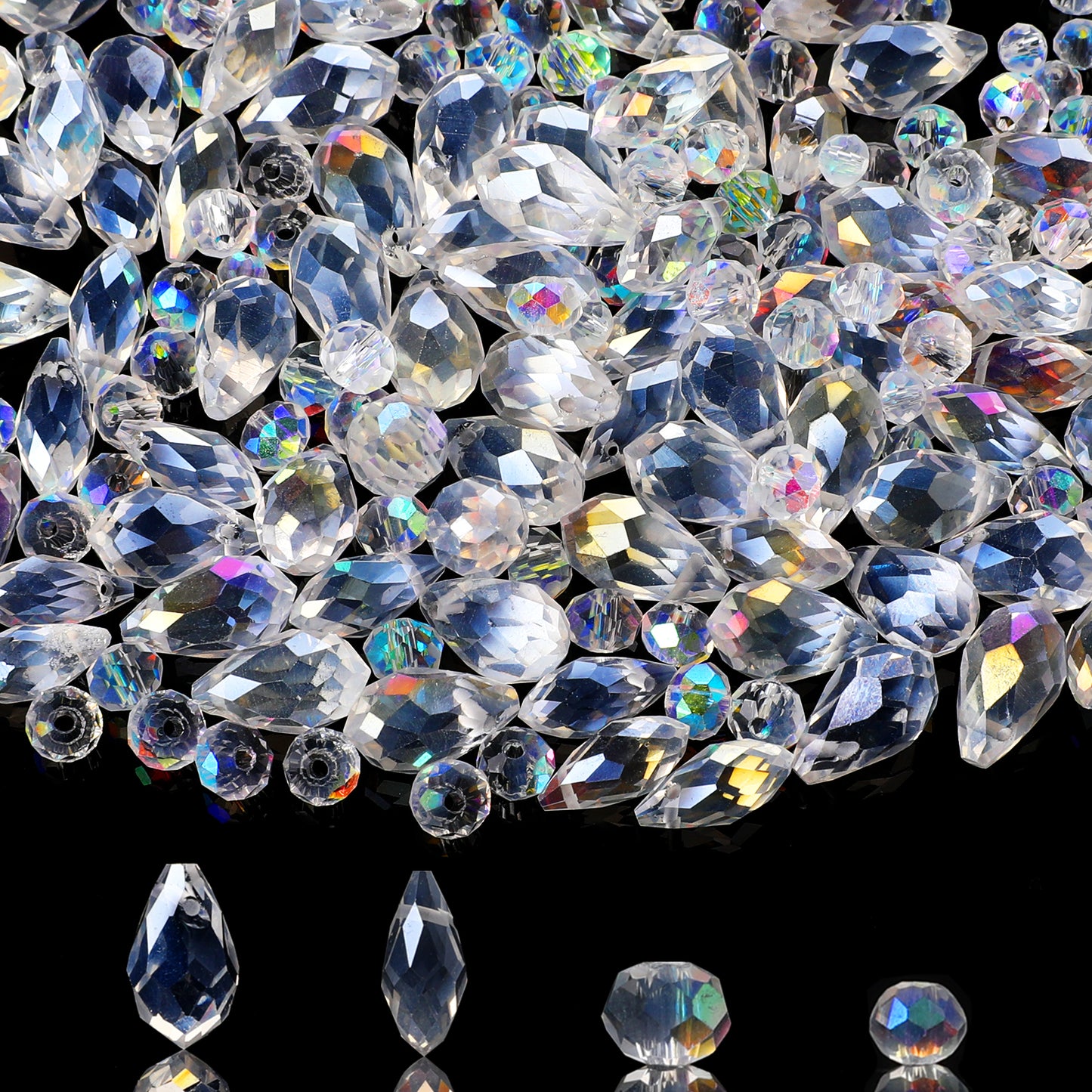 Crystal Beads Clear Beads for Jewelry Making