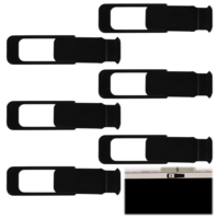 6 Pcs Laptop Camera Cover Slide, Privacy Protection Webcam Cover Slide Black Large Size Square Computer Camera Covers for Laptop, Phone, Tablet, Computer