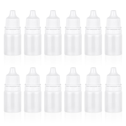 12 Pcs 5ML Empty Plastic Squeezable Dropper Bottles Eye Dropper Bottle Plastic Dropper Bottle Small Bottles for Liquids Travel Spray Bottle Bottle Container with Screw Cap Essential Oil Container