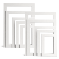 10 Pack Picture Mounts for Frames, Photo Mounts Core Bevel Cut Mat Board Show Kit for 6,7,8,10, 11.6 Inch Pictures, Artwork and Home Decor
